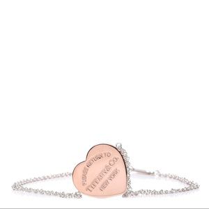 Tiffany&Co Heart Rubedo Tag Double Chain Bracelet